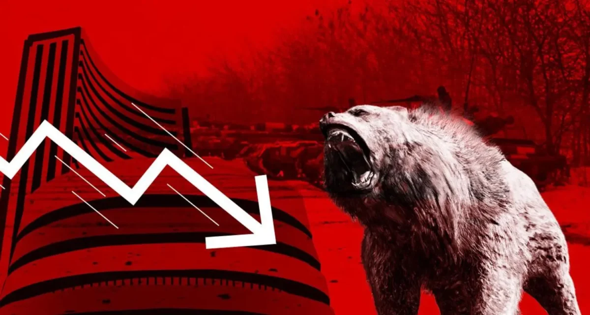 DALAL STREET BLOODBATH AS SENSEX CRASHES 2500 POINTS AND NIFTY BREACHES KEY PSYCHOLOGICAL LEVELS